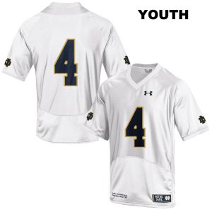 Notre Dame Fighting Irish Youth Kevin Austin Jr. #4 White Under Armour No Name Authentic Stitched College NCAA Football Jersey ODR5399SH